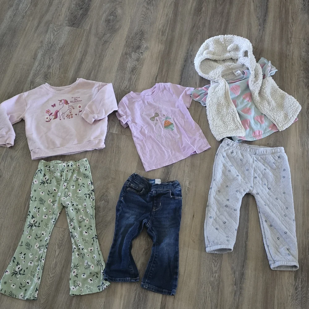 Girls clothes bundle 18-2T colorful adorable bundle